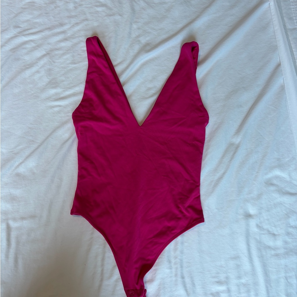 Babaton Fuchsia Pink Deep V Kids One-Piece
